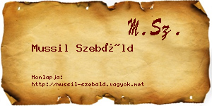 Mussil Szebáld névjegykártya